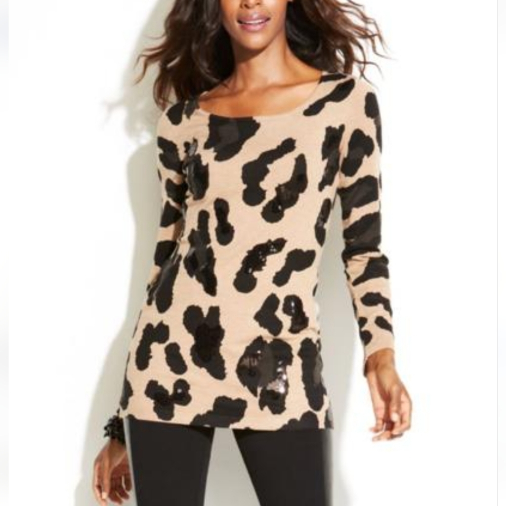 INC leopard top
